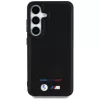 BMW Leder-Tricolor-Streifen MagSafe Case für Samsung Galaxy S25 Schwarz