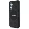 Guess 4G Round Patch Classic Logo MagSafe Case für Samsung Galaxy S25+ (Schwarz)