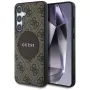 Guess 4G Round Patch Classic Logo MagSafe Case für Samsung Galaxy S25+ (Braun)