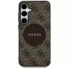 Guess 4G Round Patch Classic Logo MagSafe Case für Samsung Galaxy S25+ (Braun)