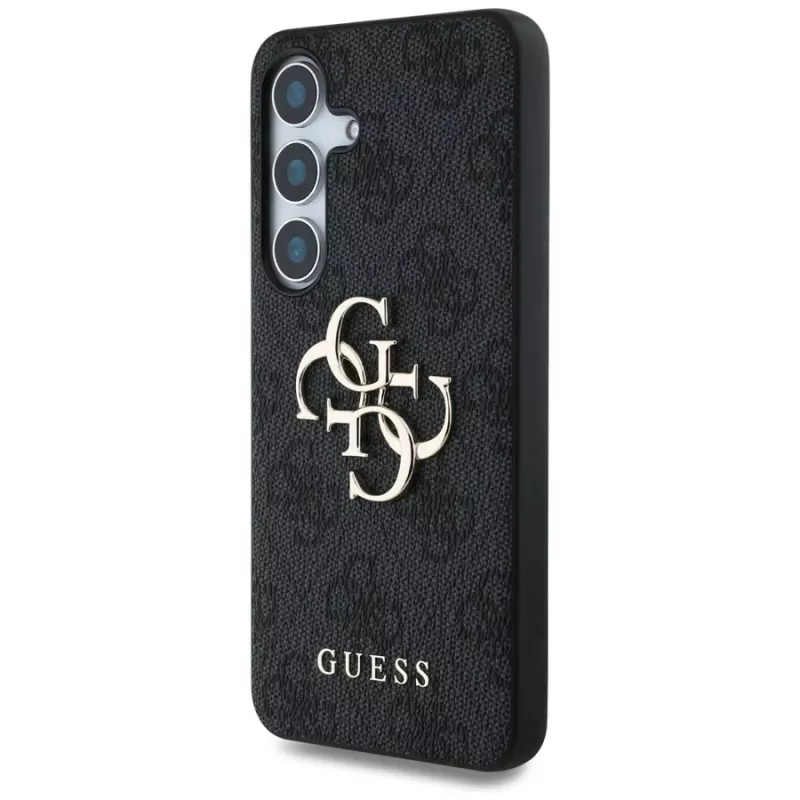 Guess Big 4G Logo Classic Logo Case für Samsung Galaxy S25 (Schwarz)