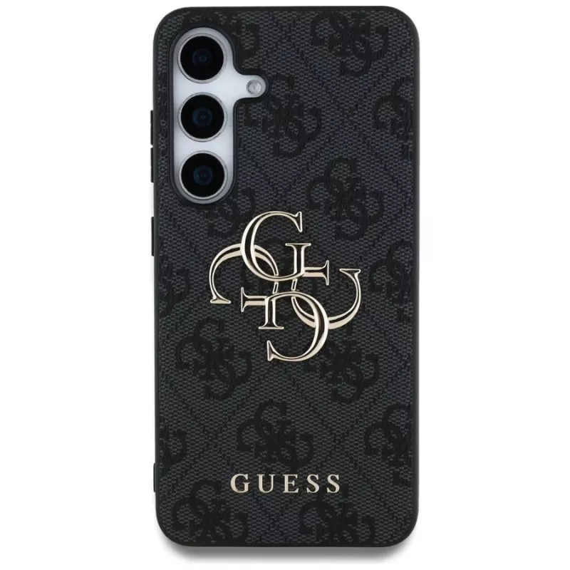 Guess Big 4G Logo Classic Logo Case für Samsung Galaxy S25 (Schwarz)