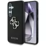 Guess Grained Big 4G Logo Small Classic Logo Back Cover für Samsung Galaxy S25, Schwarz