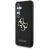 Guess Grained Big 4G Logo Small Classic Logo Back Cover für Samsung Galaxy S25, Schwarz