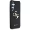 Guess Grained Big 4G Logo Small Classic Logo Back Cover für Samsung Galaxy S25, Schwarz