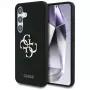 Guess Silicone Big 4G Logo Bottom Script Case für Samsung Galaxy S25, Schwarz