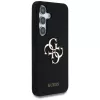 Guess Silicone Big 4G Logo Bottom Script Case für Samsung Galaxy S25, Schwarz