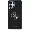 Guess Silicone Big 4G Logo Bottom Script Case für Samsung Galaxy S25 Ultra - Schwarz