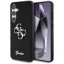 Guess Fixed Glitter Big 4G Metal Logo Case für Samsung Galaxy S25 (Schwarz)
