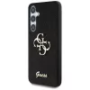 Guess Fixed Glitter Big 4G Metal Logo Case für Samsung Galaxy S25 (Schwarz)
