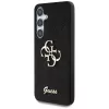Guess Fixed Glitter Big 4G Metal Logo Case für Samsung Galaxy S25+ (Schwarz)