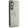 Guess Fixed Glitter Big 4G Metal Logo Back Cover für Samsung Galaxy S25 - Gold
