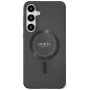 Guess Rhinestones Printed Classic Logo MagSafe Case für Samsung Galaxy S25 (Schwarz)