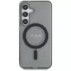 Guess Rhinestones Printed Classic Logo MagSafe Case für Samsung Galaxy S25 (Schwarz)