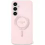 Guess Rhinestones Printed Classic Logo MagSafe Case für Samsung Galaxy S25 (Pink)