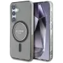 Guess Glitter Circle Classic Logo MagSafe Case für Samsung Galaxy S25 Schwarz