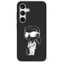 Karl Lagerfeld Silicone Graffiti Ikonik Printed Logo MagSafe Case für Samsung Galaxy S25 Schwarz