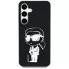 Karl Lagerfeld Silicone Graffiti Ikonik Printed Logo MagSafe Case für Samsung Galaxy S25 Schwarz