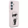 KARL LAGERFELD Silicone Graffiti Ikonik Printed Logo MagSafe Case für Samsung Galaxy S25 - Pink
