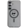 Karl Lagerfeld Button Choupette Head Printed Logo MagSafe Case für Samsung Galaxy S25, Schwarz