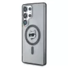 Karl Lagerfeld Button Choupette Head Printed Logo MagSafe Case für Samsung Galaxy S25 Ultra, Schwarz