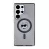 Karl Lagerfeld Button Choupette Head Printed Logo MagSafe Case für Samsung Galaxy S25 Ultra, Schwarz