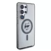 Karl Lagerfeld Button Choupette Head Printed Logo MagSafe Case für Samsung Galaxy S25 Ultra, Schwarz
