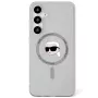 KARL LAGERFELD Button Karl Head Printed Logo MagSafe Case für Samsung Galaxy S25, Schwarz