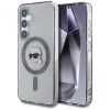 KARL LAGERFELD Button Karl Head Printed Logo MagSafe Case für Samsung Galaxy S25, Schwarz