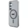 KARL LAGERFELD Button Karl Head Printed Logo MagSafe Case für Samsung Galaxy S25, Schwarz