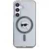 KARL LAGERFELD Button Karl Head Printed Logo MagSafe Case für Samsung Galaxy S25, Schwarz
