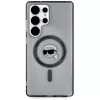 KARL LAGERFELD Button Karl Head Printed Logo MagSafe Case für Samsung Galaxy S25 Ultra Schwarz
