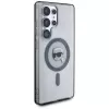 KARL LAGERFELD Button Karl Head Printed Logo MagSafe Case für Samsung Galaxy S25 Ultra Schwarz