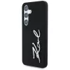 KARL LAGERFELD Silicone Metal Signature Logo Case für Samsung Galaxy S25, Schwarz