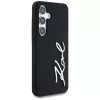 KARL LAGERFELD Silicone Metal Signature Logo Case für Samsung Galaxy S25, Schwarz
