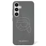 Karl Lagerfeld Rhinestones Karl Head Logo Case für Samsung Galaxy S25 (Schwarz)