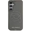 Karl Lagerfeld Rhinestones Karl Head Logo Case für Samsung Galaxy S25 (Schwarz)