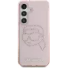 Karl Lagerfeld Rhinestones Karl Head Logo Case für Samsung Galaxy S25 (Pink)