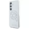 Karl Lagerfeld Rhinestones Karl Head Logo Case für Samsung Galaxy S25 (Transparent)