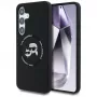 KARL LAGERFELD Silicone DoubleHeads & Circle MagSafe Case für Samsung Galaxy S25+ - Schwarz