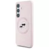 KARL LAGERFELD Silikon Double Heads And Circle MagSafe Hülle für Samsung Galaxy S25 Pink