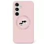 Karl Lagerfeld Silicone DoubleHeads & Circle MagSafe Case für Samsung Galaxy S25 Ultra, Pink