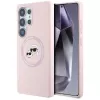 Karl Lagerfeld Silicone DoubleHeads & Circle MagSafe Case für Samsung Galaxy S25 Ultra, Pink