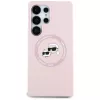 Karl Lagerfeld Silicone DoubleHeads & Circle MagSafe Case für Samsung Galaxy S25 Ultra, Pink