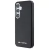 KARL LAGERFELD Saffiano FullWrapped Elongated Metal Logo MagSafe Case für Samsung Galaxy S25+, Schwarz