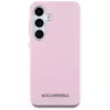 Karl Lagerfeld Saffiano FullWrapped Elongated Metal Logo MagSafe Case für Samsung Galaxy S25+ Pink
