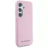 Karl Lagerfeld Saffiano FullWrapped Elongated Metal Logo MagSafe Case für Samsung Galaxy S25+ Pink