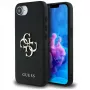 Guess Grained Big 4G Logo Small Classic Logo Phone Case für iPhone 16e (Schwarz)