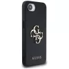 Guess Grained Big 4G Logo Small Classic Logo Phone Case für iPhone 16e (Schwarz)