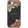 Guess 4G Flowers Print MagSafe Case für iPhone 16e / 17e Schwarz
